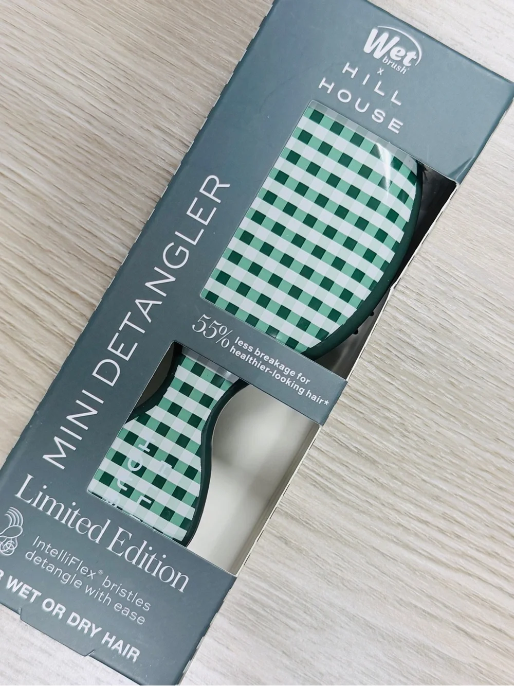 Limited Edition Wet Brush x Hill House Mini Detangler Brush - Green Gingham HTF